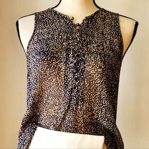 Joie Women's|Navy and Cream| Sleeveless Blouse